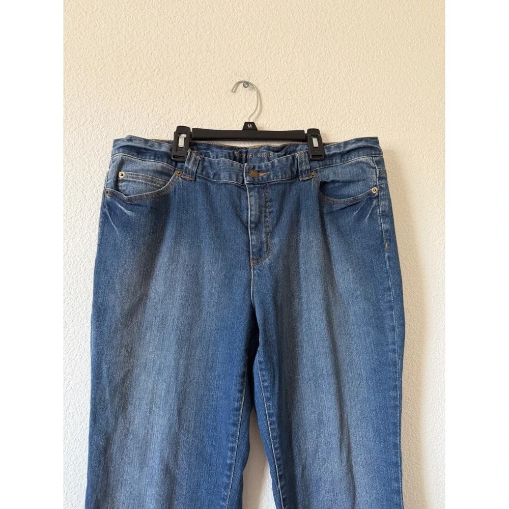 Michael Kors Plus Size 14W Womens Bootcut Jeans Blue Denim Mid Rise 99% Cotton